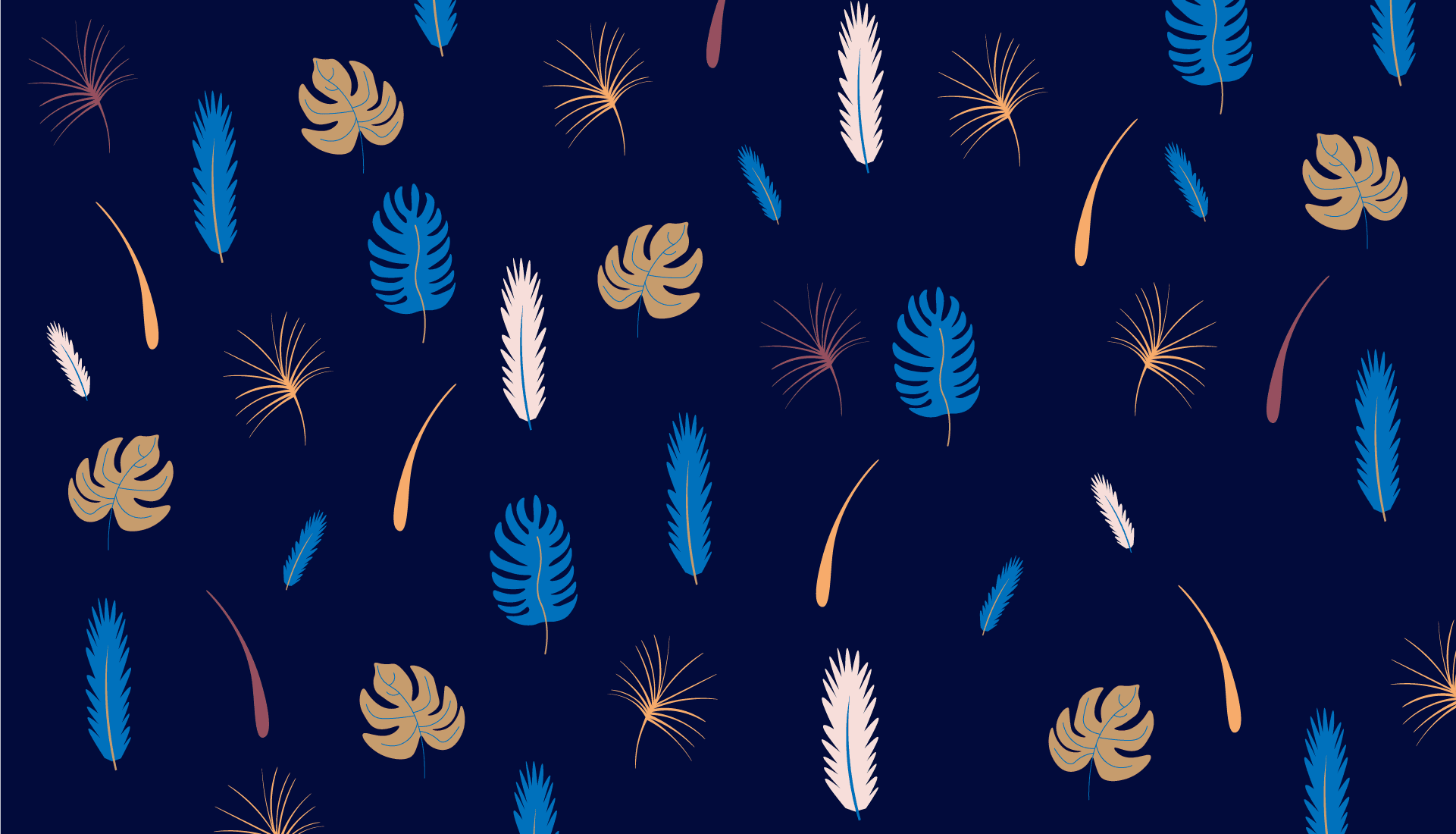 Banner background with tropical leaves